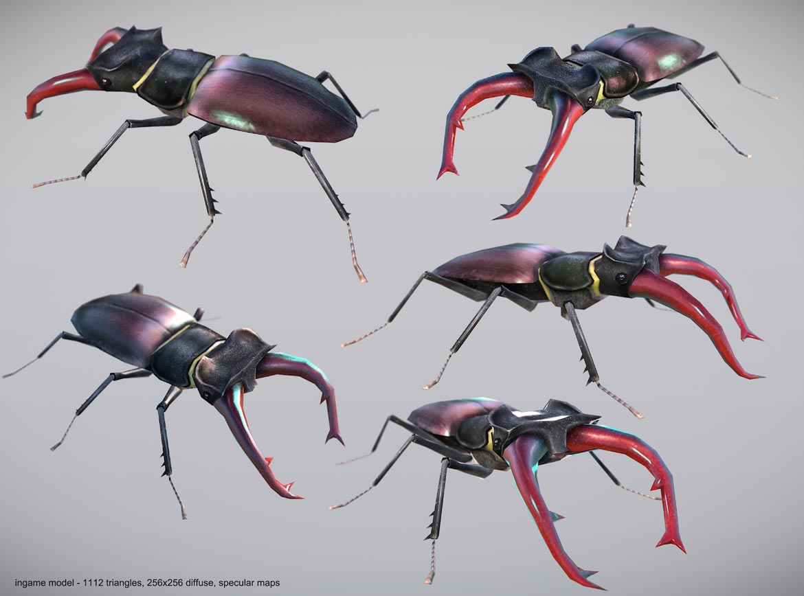 low poly beetle