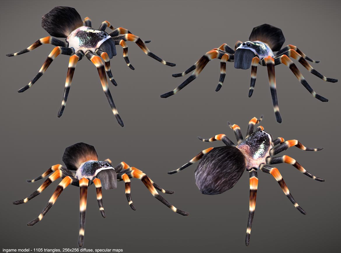 low poly spider