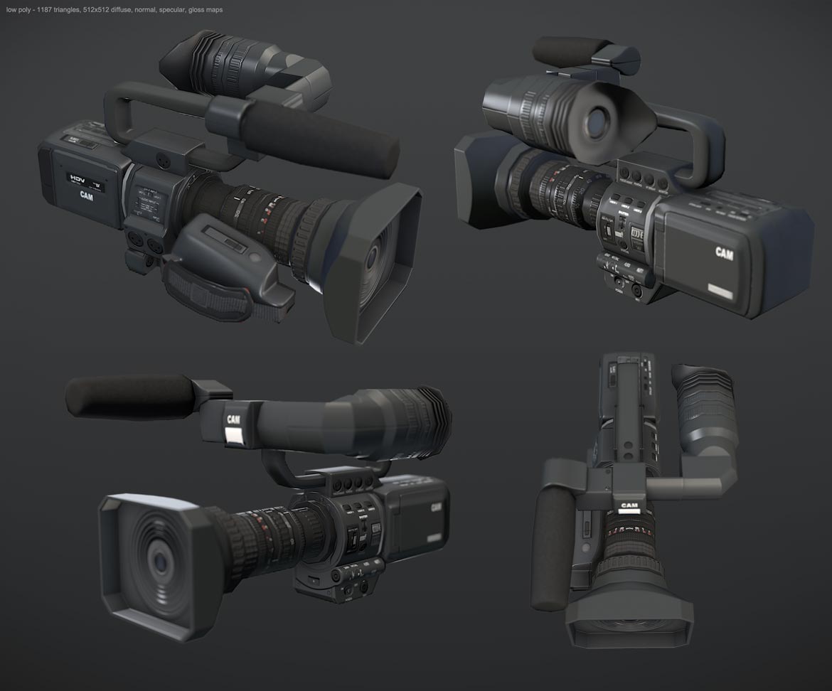 Camera 3d model low poly