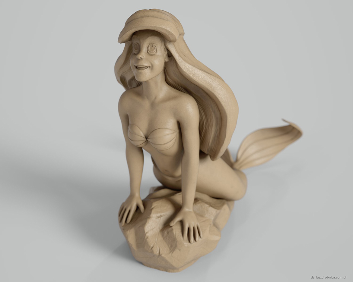 Ariel high poly sculpt
