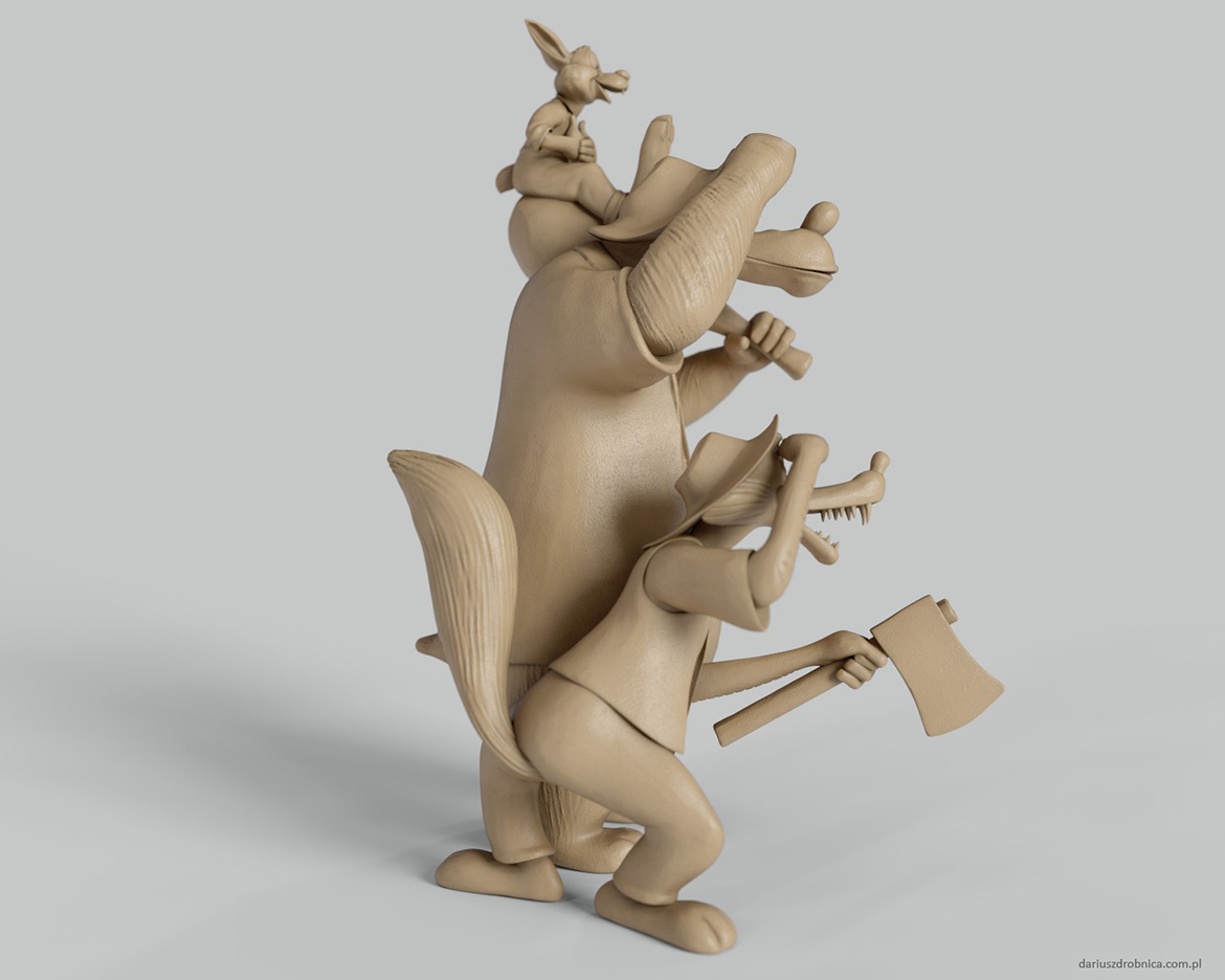 Brer Bear high poly sculpt