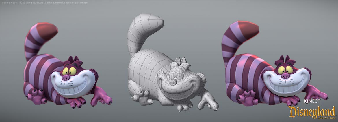 cheshire cat low poly