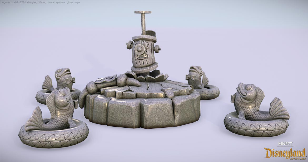 Roger Rabbit Fountain high poly sculpt