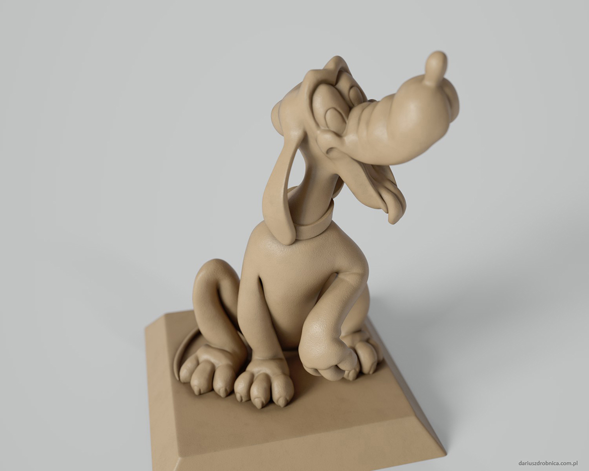 pluto high poly sculpt