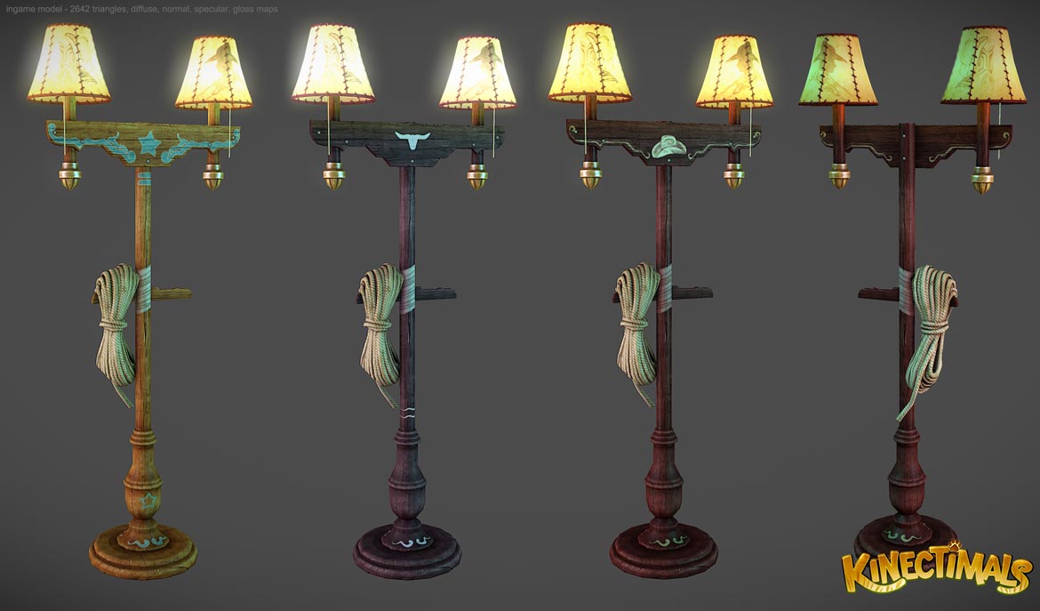 Kinectimals - low poly lamps