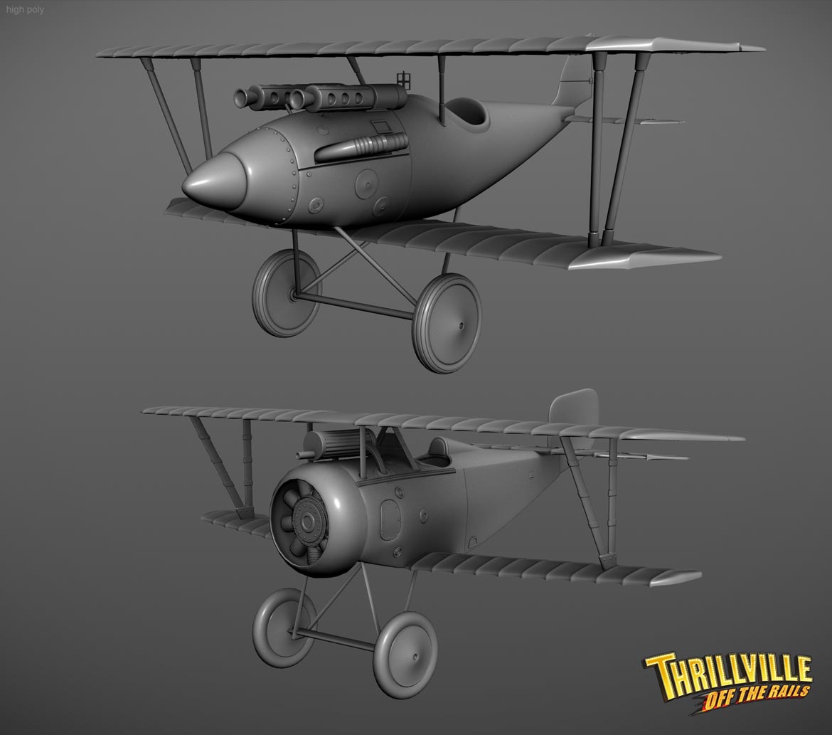 high poly plane