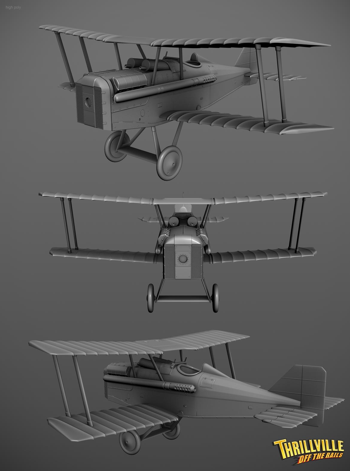 high poly plane