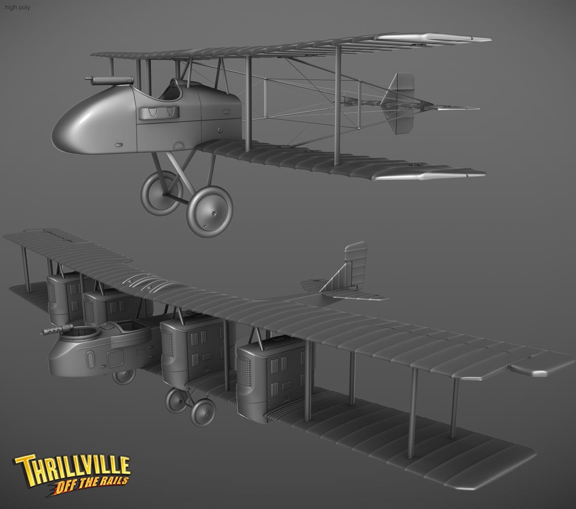 high poly plane